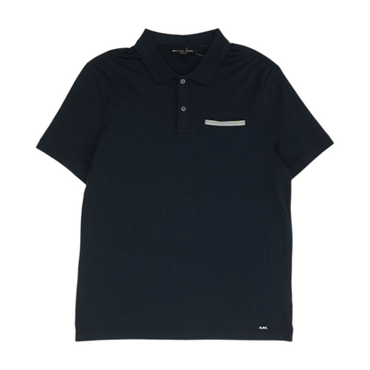 Navy Solid Short Sleeve Polo