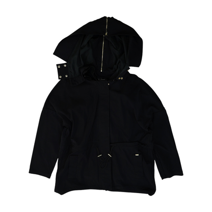 Black Solid Rain Jacket