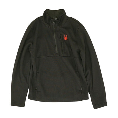 Black Solid 1/4 Zip Pullover