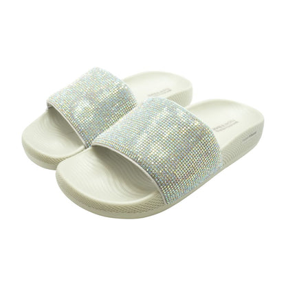 Gray Casual Slide Sandals