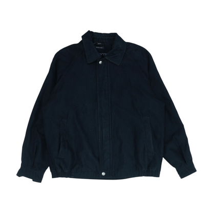 Black Solid Leather Jacket