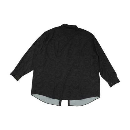 Black Paisley Long Sleeve Button Down