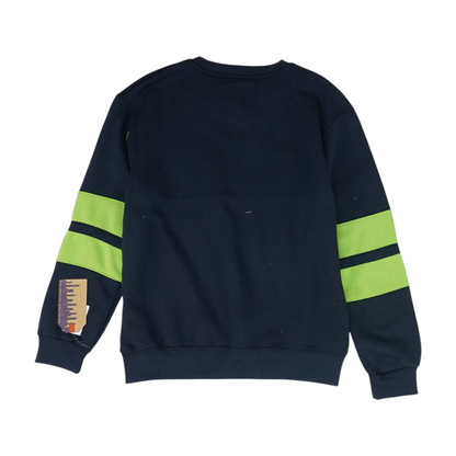 Navy Solid Sweatshirt Pullover
