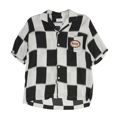 Black Patron of the New Release Check Short Sleeve Button Down