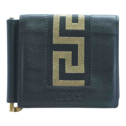 Black Greca Wallet with Money Clip
