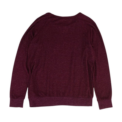 Maroon Crewneck Knit Top