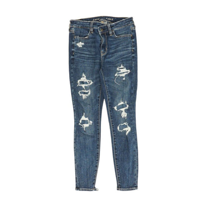 Blue High Rise Skinny Leg Jeans