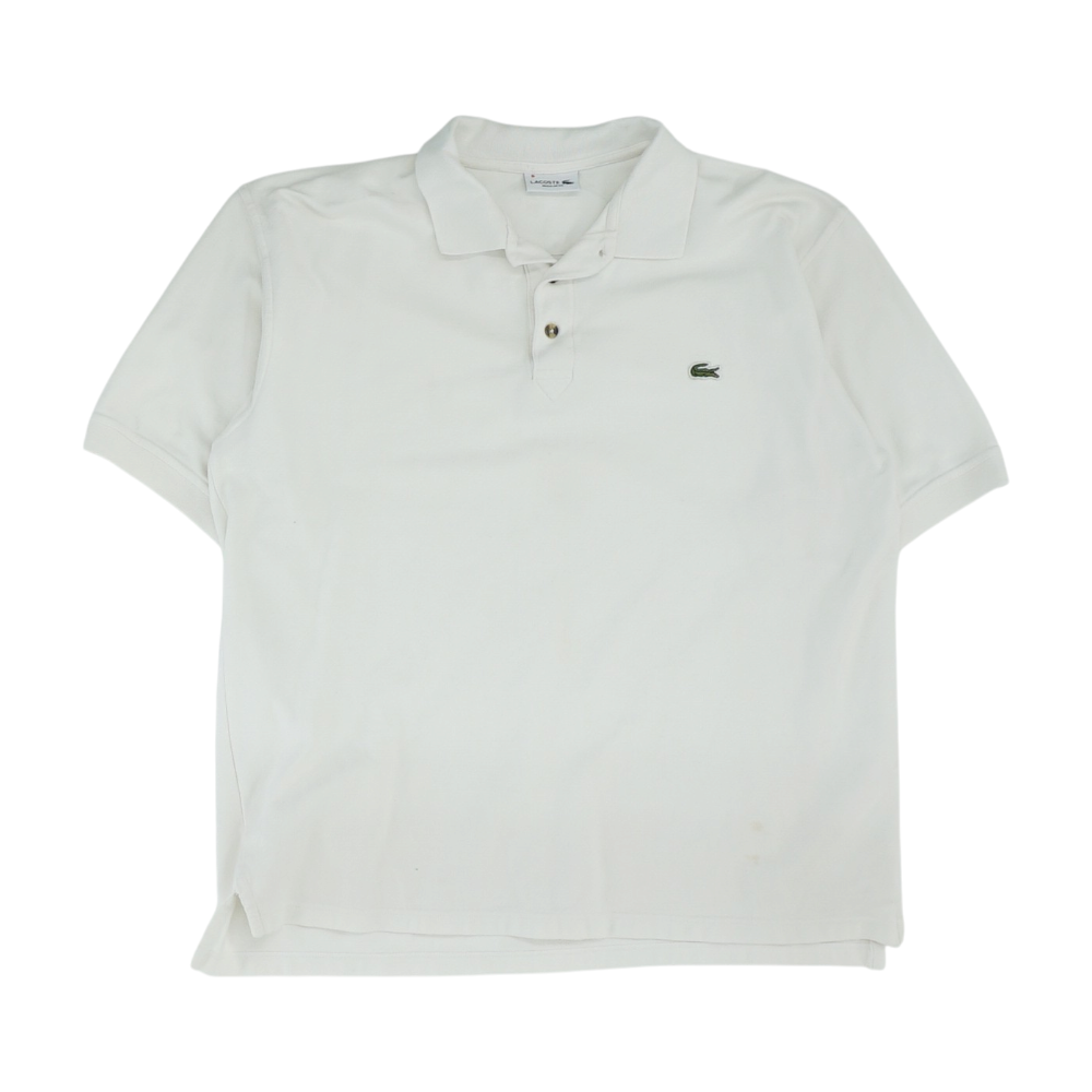White Solid Short Sleeve Polo