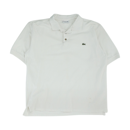 White Solid Short Sleeve Polo