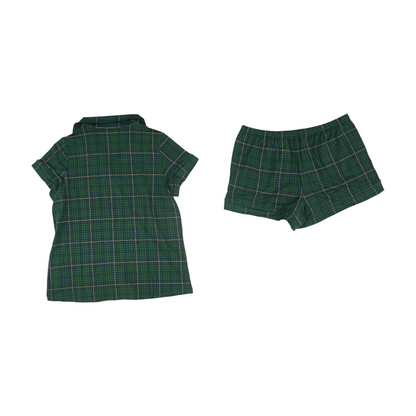 Green Plaid Pajama Set