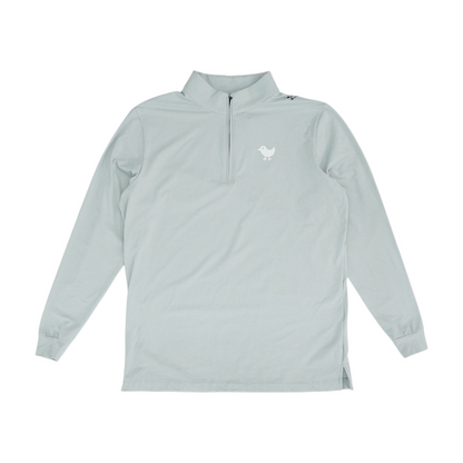 Gray Solid 1/4 Zip Pullover