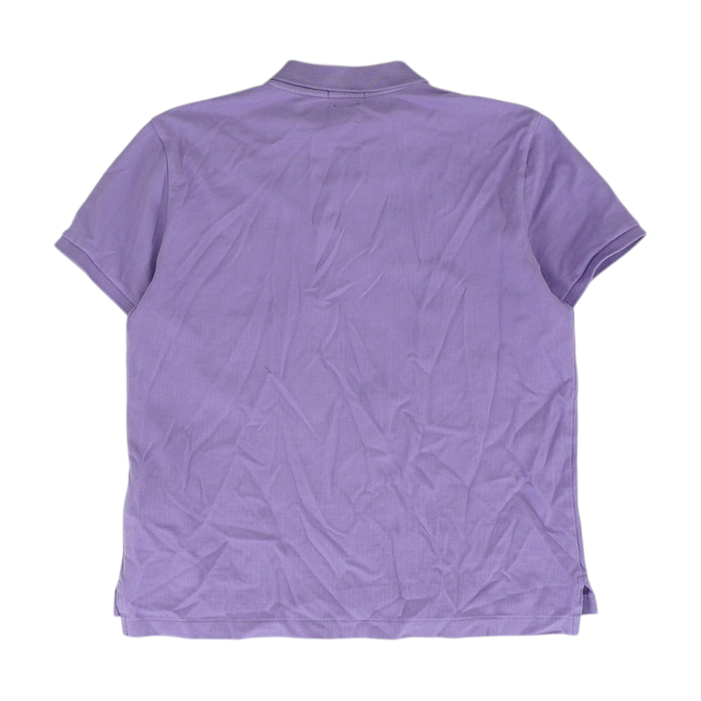 Purple Solid Short Sleeve Polo