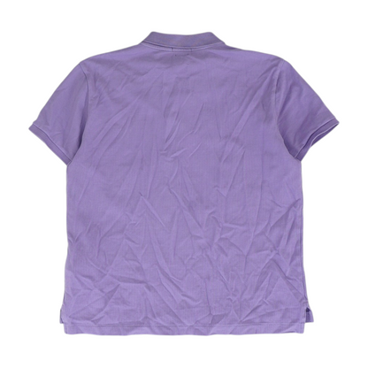 Purple Solid Short Sleeve Polo