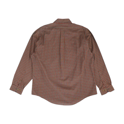 Red Plaid Long Sleeve Button Down