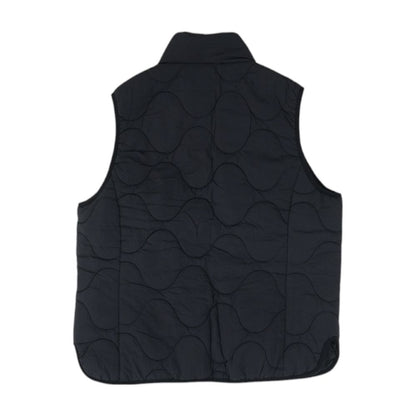 Black Solid Puffer Vest