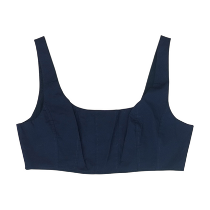 Navy Cropped Blouse