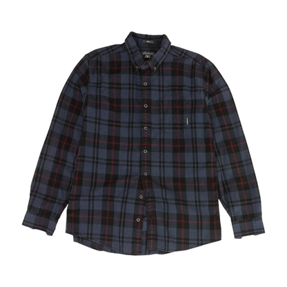 Blue Plaid Long Sleeve Button Down