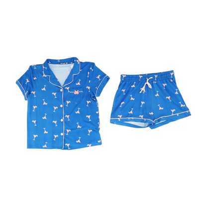 Blue Print Pajama Set