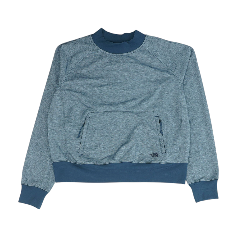 Blue Solid Sweatshirt Pullover