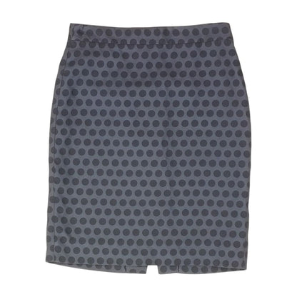 Navy Polka Dot Midi Skirt