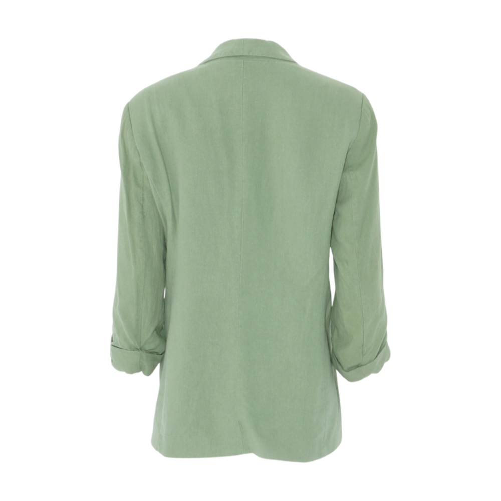 Green Solid Blazer