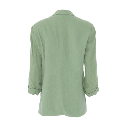 Green Solid Blazer