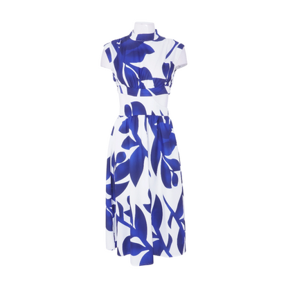Navy Abstract Maxi Dress