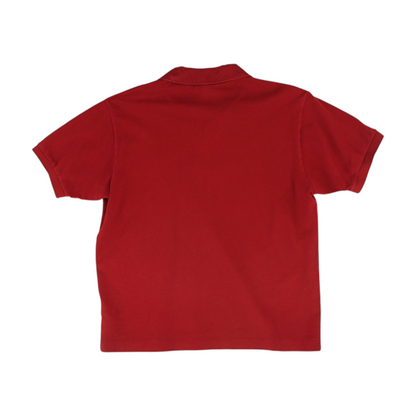 Red Solid Short Sleeve Polo