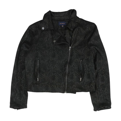 Black Animal Print Lightweight Jacket
