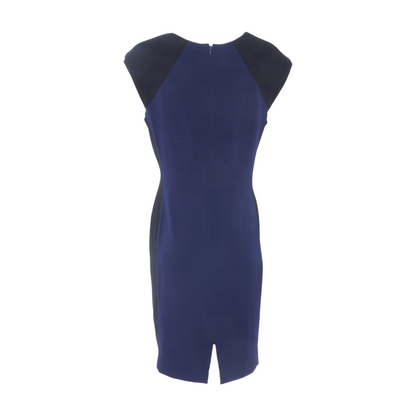 Navy Color Block Midi Dress
