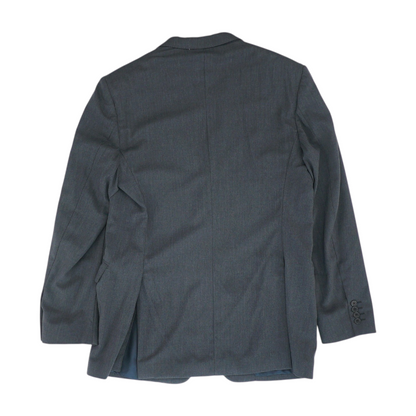 Gray Solid Suit Jacket