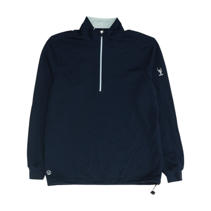 Navy Solid 1/4 Zip Pullover