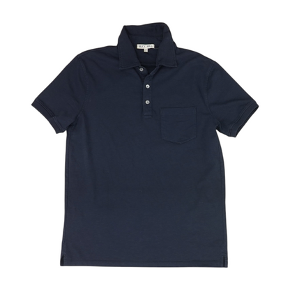 Navy Solid Short Sleeve Polo