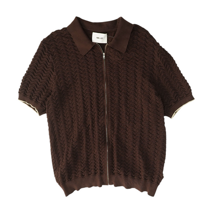 Brown Solid Cardigan Sweater