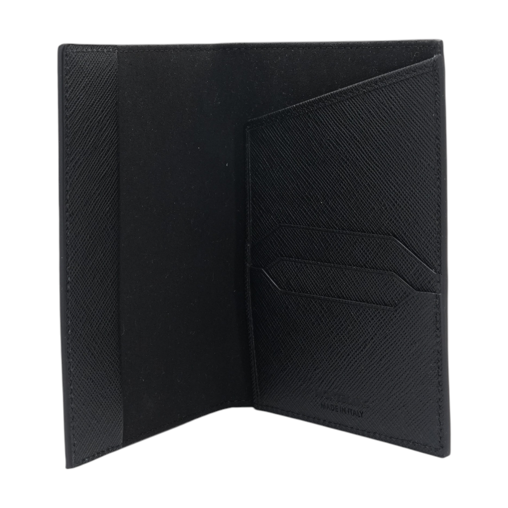 Black Sartorial Passport Holder