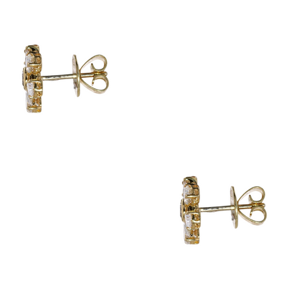 1 3/8 ctw 18K Yellow Gold Diamond Stud Earrings