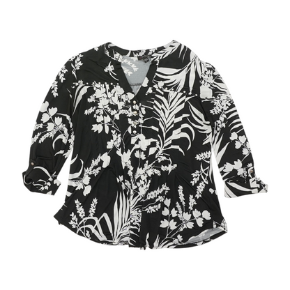 Black Floral Blouse
