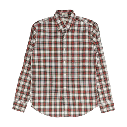 Red Plaid Long Sleeve Button Down