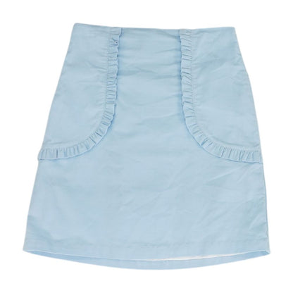 Blue Solid Skirt