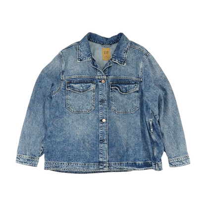 Blue Solid Denim Jacket