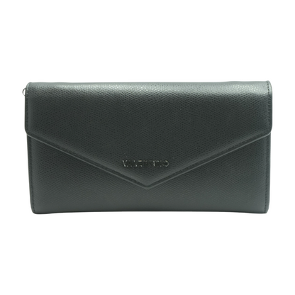 Nicola Leather Crossbody Wallet on Chain in Black
