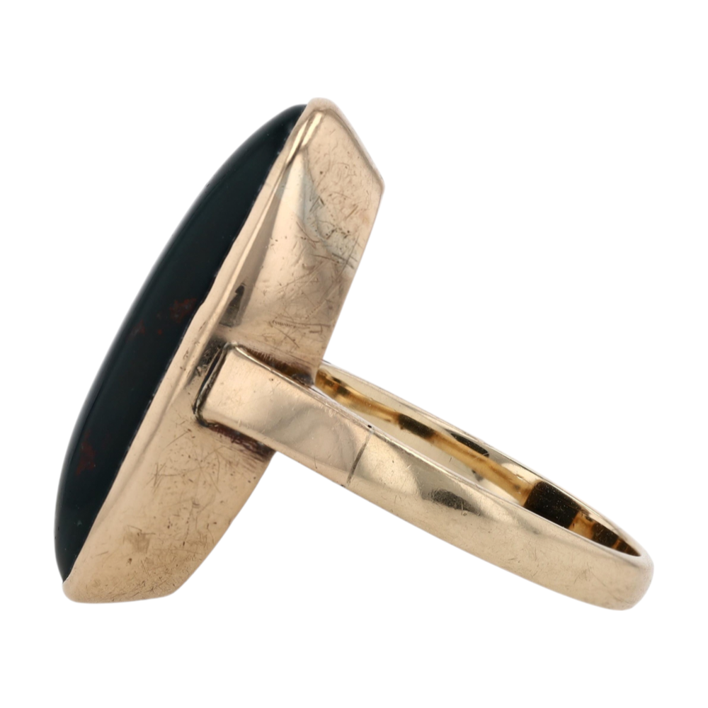 10K Yellow Gold Bloodstone Fashion Ring