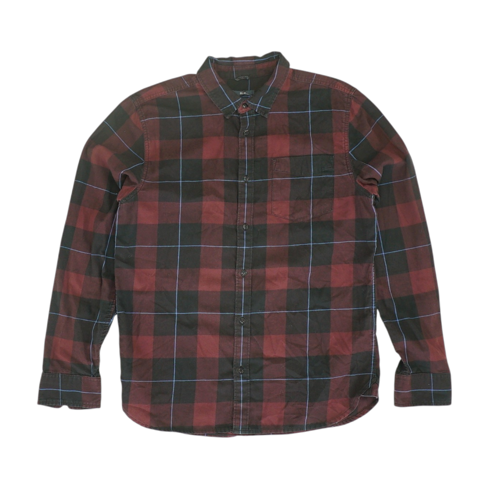 Blue Check Flannel Button Down