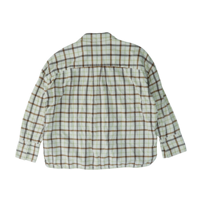 White Check Flannel Button Down