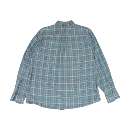 Blue Plaid Long Sleeve Button Down