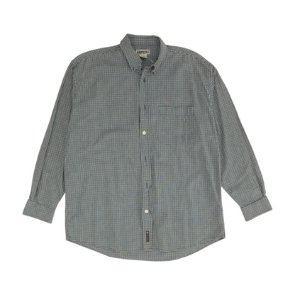 Blue Check Long Sleeve Button Down