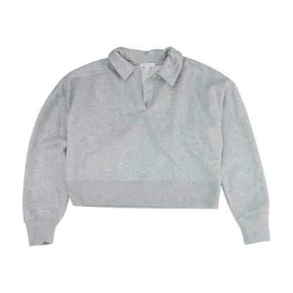 Gray Solid 1/4 Zip Pullover