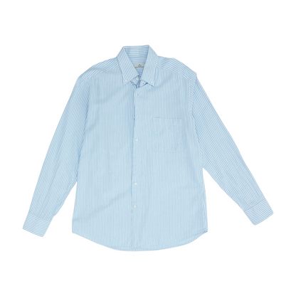 Blue Striped Long Sleeve Button Down