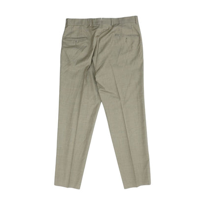 Brown Solid Dress Pants