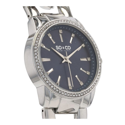 Women's Chelsea Stainless Steel Crystal Filled Bezel Watch